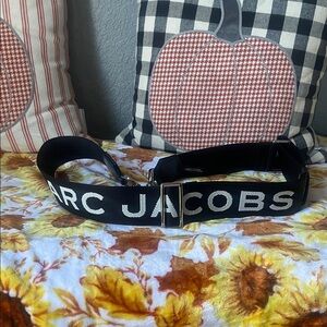 Marc Jacobs Black and White Logo Strap